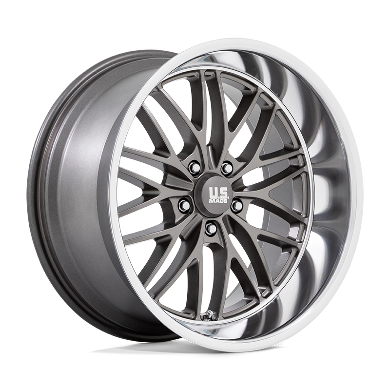 US Mag - U139 SANTA CRUZ - Gunmetal - ANTHRACITE WITH DIAMOND CUT LIP - 20" x 8.5", 6 Offset, 5x127 (Bolt Pattern), 78.1mm HUB