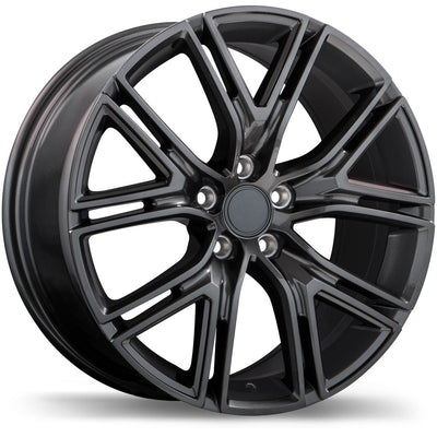 Replika - R222 - Gunmetal - Gloss Gunmetal - 18" x 8", 50 Offset, 5x108 (Bolt Pattern), 67.1mm HUB