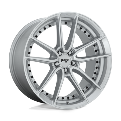 Niche - M221 DFS - Silver - GLOSS SILVER MACHINED - 20" x 9", 38 Offset, 5x112 (Bolt Pattern), 66.6mm HUB