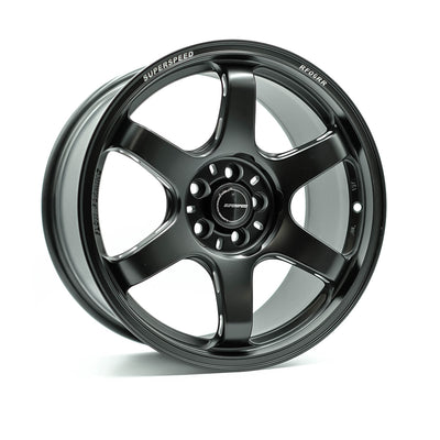 Superspeed - RF06RR - Black - Matt Black - 17" x 8", 42 Offset, 5x112 (Bolt Pattern), 57mm HUB