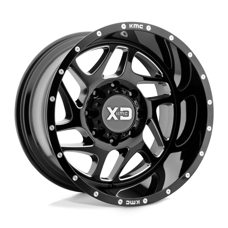 XD Series - XD836 FURY - Black - Gloss Black Milled - 20" x 9", 18 Offset, 5x150 (Bolt Pattern), 110.1mm HUB