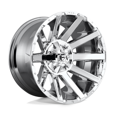 Fuel - D614 CONTRA - Polished - CHROME PLATED - 22" x 12", -44 Offset, 8x170 (Bolt Pattern), 125.1mm HUB