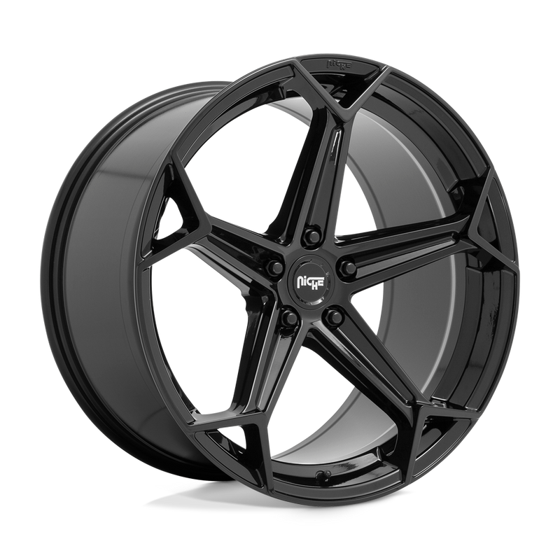 Niche - N258 ARROW - Black - GLOSS BLACK - 20" x 10.5", 40 Offset, 5x114.3 (Bolt Pattern), 72.6mm HUB