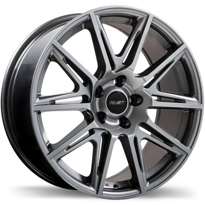 Fast Wheels - Switch - Gunmetal - Titanium - 17" x 7.5", 45 Offset, 5x112 (Bolt Pattern), 66.5mm HUB