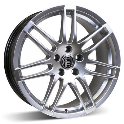 RSSW - Bold - Silver - Hyper silver - 17" x 7.5", 45 Offset, 5x112 (Bolt Pattern), 66.6mm HUB