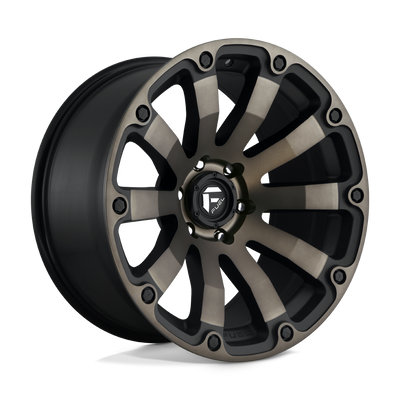 Fuel - D636 DIESEL - Black - MATTE BLACK DOUBLE DARK TINT - 20" x 10", -18 Offset, 6x139.7 (Bolt Pattern), 108mm HUB