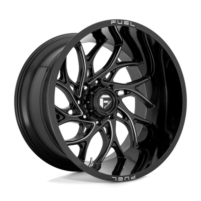 Fuel - D741 RUNNER - Black - GLOSS BLACK MILLED - 20" x 9", 1 Offset, 6x139.7 (Bolt Pattern), 106.1mm HUB