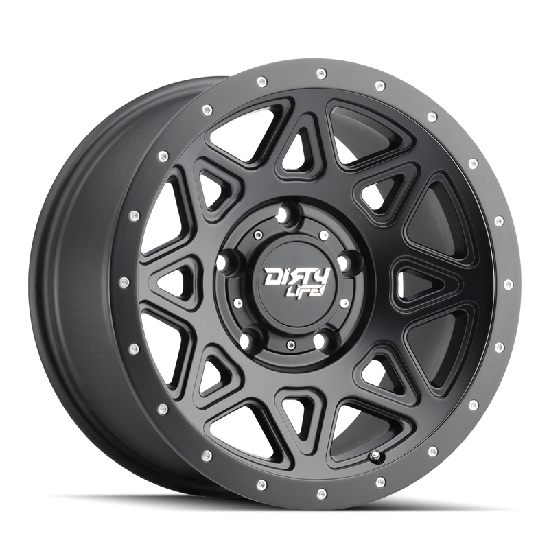 Dirty Life - THEORY - Black - MATTE BLACK - 18" x 9", 0 Offset, 6x139.7 (Bolt Pattern), 106mm HUB