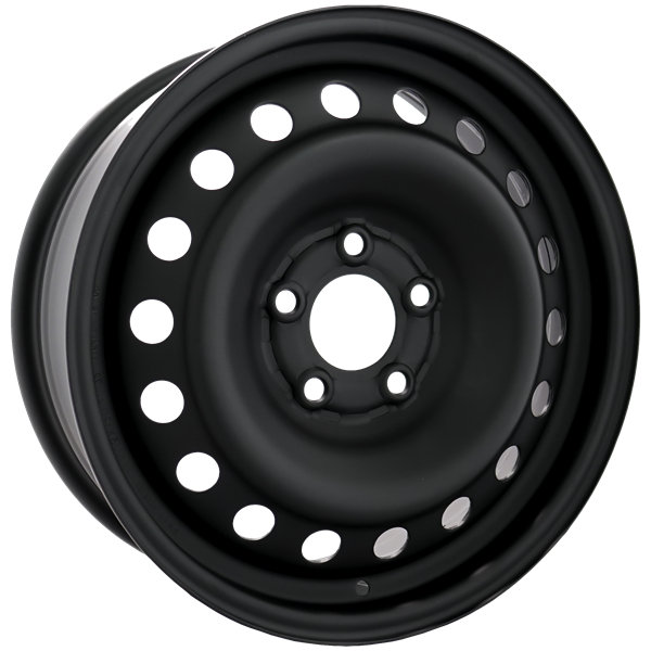 Envy Wheels - NX4 STEEL WHEEL - Black - FLAT BLACK - 17" x 6.5", 50 Offset, 5x112 (Bolt Pattern), 66.6mm HUB