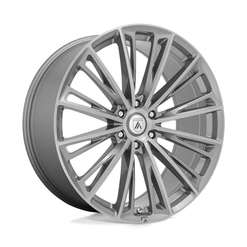 Asanti Black - ABL30 CORONA TRUCK - Gunmetal - TITANIUM BRUSHED - 22" x 10.5", 35 Offset, 5x120 (Bolt Pattern), 74.1mm HUB