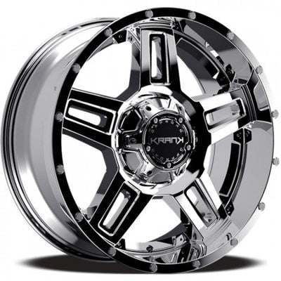 KranK Off-road - Hammer - Chrome - Chrome - 20" x 9", 18 Offset, 8x165.1 (Bolt Pattern), 130mm HUB