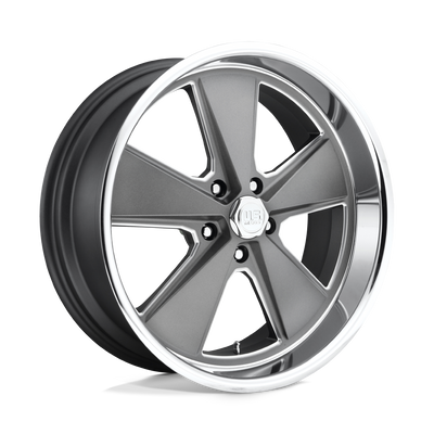 US Mag - U120 ROADSTER - Gunmetal - MATTE GUN METAL MACHINED - 20" x 8", 1 Offset, 5x120.65 (Bolt Pattern), 72.6mm HUB
