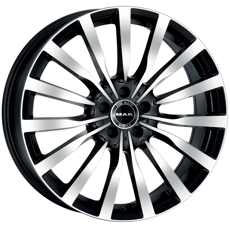 Mak Wheels - KRONE - Black - BLACK MIRROR - 18" x 9", 42 Offset, 5x112 (Bolt Pattern), 66.6mm HUB