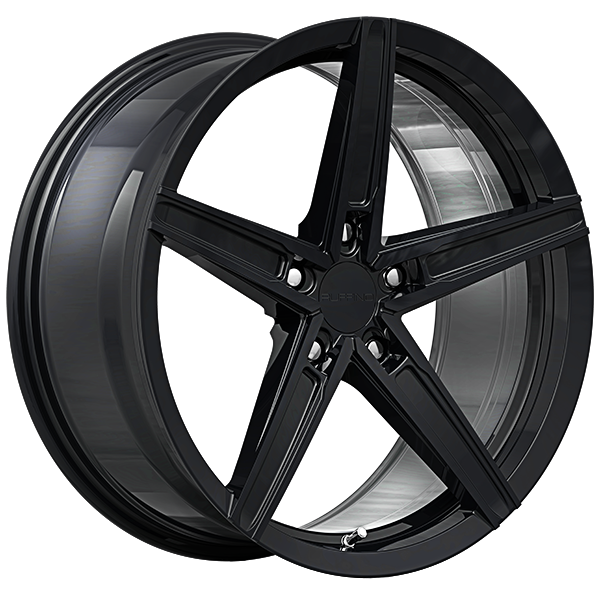 Ruffino Wheels - Milano - Black - Gloss Black - 20" x 9", 35 Offset, 5x114.3 (Bolt Pattern), 73.1mm HUB