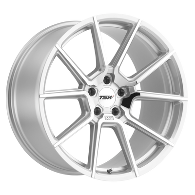 TSW Wheels - CHRONO - Gunmetal - SILVER W/ MIRROR CUT FACE - 20" x 9", 15 Offset, 5x120 (Bolt Pattern), 76.1mm HUB