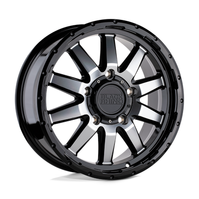 Black Rhino - EXCURSION - Black - Gloss Black with Mirror Face - 17" x 7.5", 45 Offset, 6x130 (Bolt Pattern), 84.1mm HUB