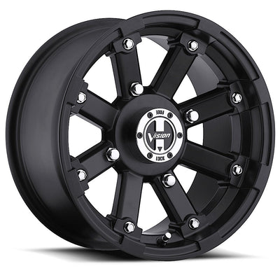 Vision Wheel ATV - 393 LOCKOUT - Black - Matte Black - 14" x 8", _10_2 Offset, 4x115 (Bolt Pattern), 80mm HUB