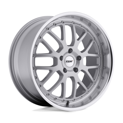 TSW Wheels - VALENCIA - Silver - Silver with Mirror Cut Lip - 19" x 9.5", 20 Offset, 5x120 (Bolt Pattern), 76.1mm HUB
