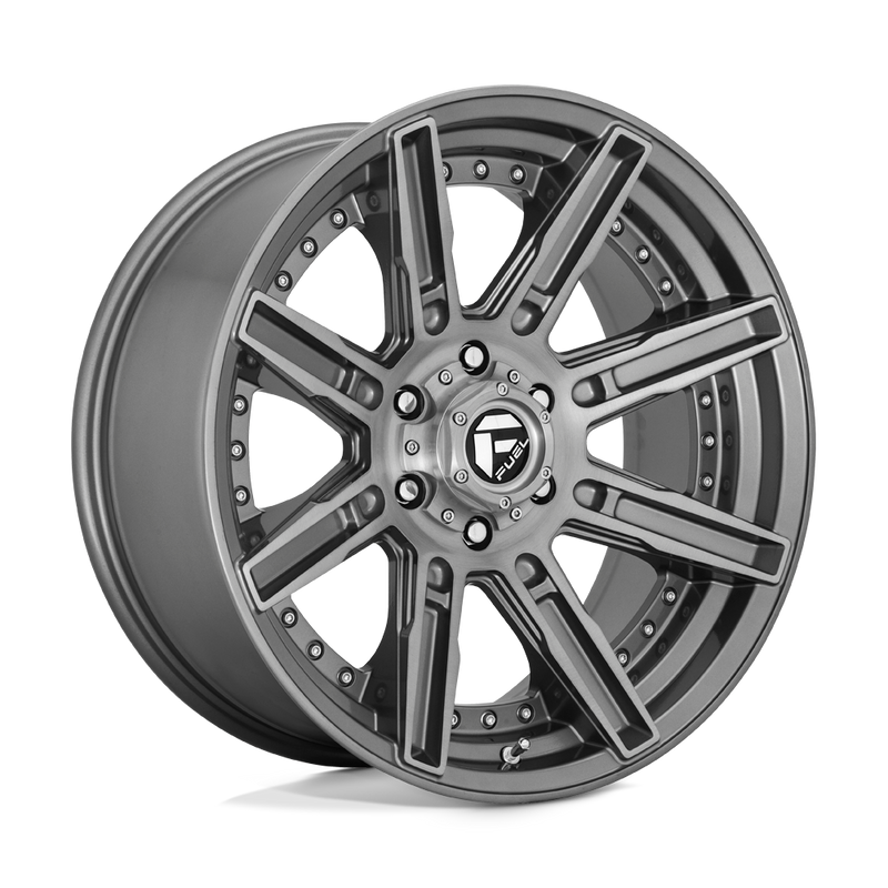 Fuel - D710 ROGUE PLATINUM - Gunmetal - BRUSHED GUN METAL TINTED CLEAR - 20" x 9", 1 Offset, 5x150 (Bolt Pattern), 110.1mm HUB
