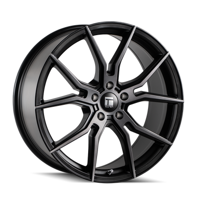 Touren - TF01 - Black - BRUSHED MATTE BLACK WITH DARK TINT - 17" x 7.5", 40 Offset, 5x120 (Bolt Pattern), 72.6mm HUB