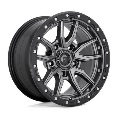 Fuel - D680 REBEL - Gunmetal - MATTE GUN METAL BLACK BEAD RING - 17" x 9", -12 Offset, 5x127 (Bolt Pattern), 71.5mm HUB