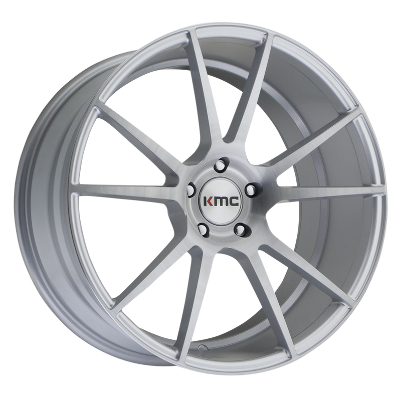 KMC Wheels - KM709 FLUX - Silver - Brushed Silver - 20" x 10", 40 Offset, 5x114.3 (Bolt Pattern), 72.6mm HUB