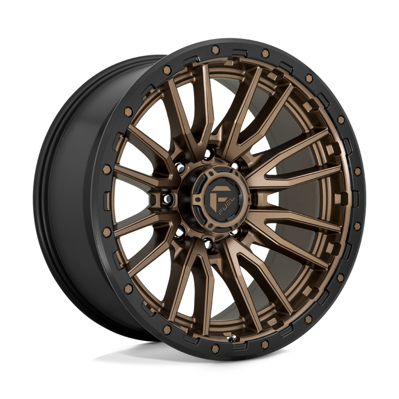 Fuel - D681 REBEL - Bronze - MATTE BRONZE BLACK BEAD RING - 22" x 10", -18 Offset, 8x170 (Bolt Pattern), 125.1mm HUB