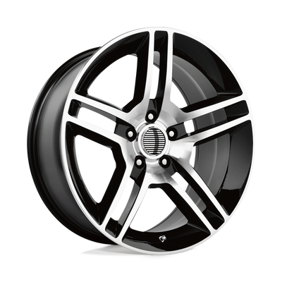 OE Creations - PR101 - Black - Gloss Black Machined - 18" x 10", 45 Offset, 5x114.3 (Bolt Pattern), 70.7mm HUB