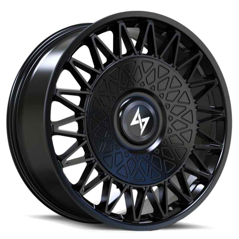 Sentali - Crown - Black - Gloss Black - 22" x 9", 30 Offset, 5x112/114.3 (Bolt pattern), 73.1mm HUB