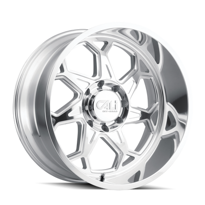 Cali Off-Road - SEVENFOLD - Chrome - POLISHED - 24" x 12", -51 Offset, 8x165.1 (Bolt Pattern), 130.8mm HUB
