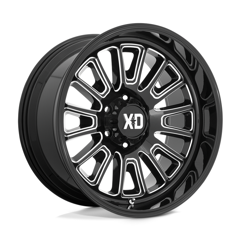 XD Series - XD864 ROVER - Black - GLOSS BLACK MILLED - 22" x 10", -18 Offset, 6x139.7 (Bolt Pattern), 106.1mm HUB