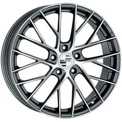 Mak Wheels - MONACO-D - Gunmetal - GUN MET-MIRROR FACE - 20" x 11", 52 Offset, 5x130 (Bolt Pattern), 71.6mm HUB