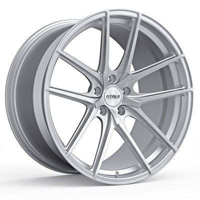 Fittipaldi Sport - FSF04 - Silver - Brushed Clear - 20" x 10.5", 38 Offset, 5x114.3 (Bolt Pattern), 60.1mm HUB