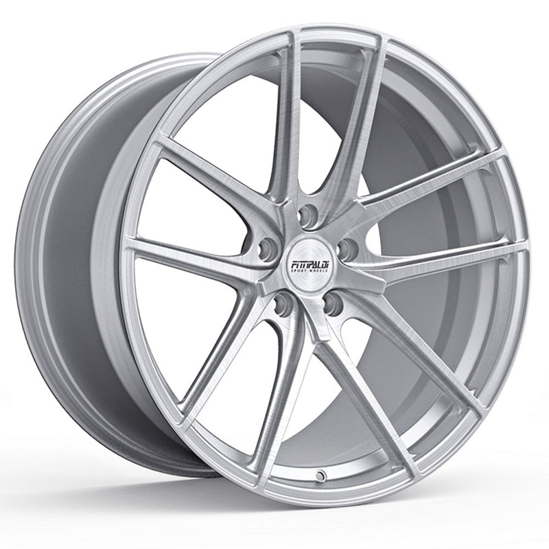 Fittipaldi Sport - FSF04 - Silver - Brushed Clear - 20" x 10.5", 38 Offset, 5x114.3 (Bolt Pattern), 60.1mm HUB