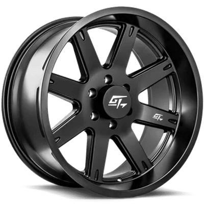 GT Off-Road - Invasion - Black - Satin Black - 17" x 9", 12 Offset, 8x170 (Bolt pattern), 125.2mm HUB