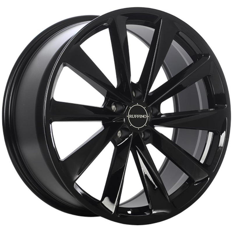 Ruffino Wheels - Reactor - Black - Gloss Black - 20" x 9", 35 Offset, 5x112 (Bolt Pattern), 66.6mm HUB