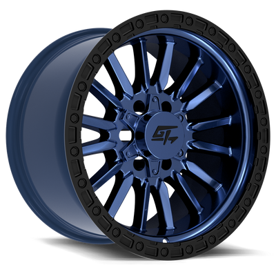 GT Off-Road - CHAMBER - Black Ring / Midnight Blue Centre - 18" x 12", -44 Offset, 8x165.1/180 (Bolt pattern), 125.20mm HUB