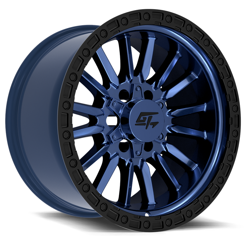 GT Off-Road - CHAMBER - Black Ring / Midnight Blue Centre - 17" x 10", -18 Offset, 8x165.1/170 (Bolt pattern), 125.20mm HUB