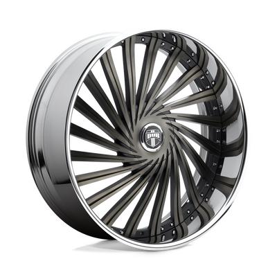DUB - S241 DAZED - Black - MATTE BLACK DOUBLE DARK TINT - 28" x 10", 5 Offset, 5x120.65/127 (Bolt Pattern), 78.1mm HUB