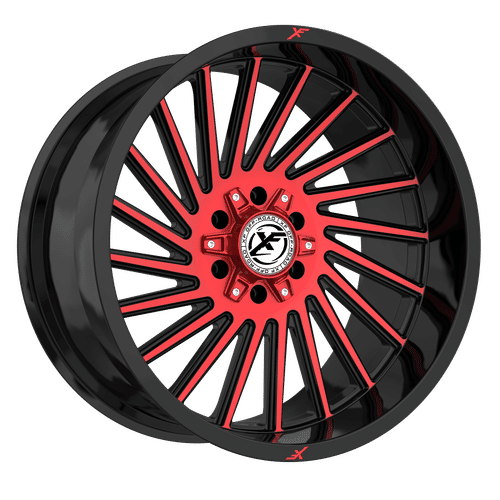 XF Off-Road - XF-239 - Black - Black Machined Red - 20" x 10", -24 Offset, 8x165.1/180 (Bolt pattern), 125.2mm HUB
