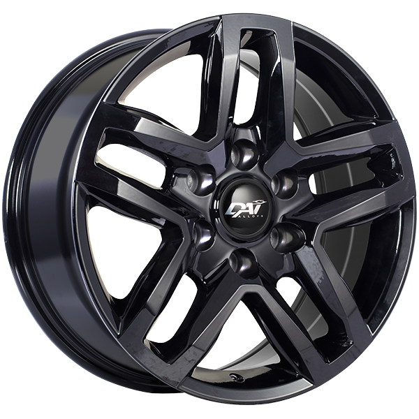 Dai Alloys - Peak - Black - Gloss Black - 20" x 9", 20 Offset, 5x139.7 (Bolt Pattern), 77.8mm HUB