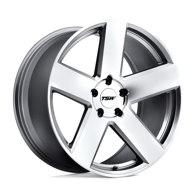 TSW Wheels - BRISTOL - Silver - Silver with Mirror-Cut Face - 19" x 9.5", 20 Offset, 5x114.3 (Bolt pattern), 76.1mm HUB