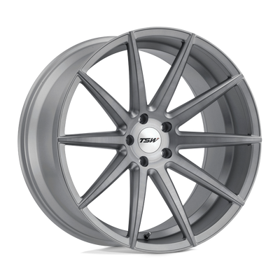 TSW Wheels - CLYPSE - Gunmetal - Titanium with Matte Brushed Face - 20" x 10.5", 25 Offset, 5x114.3 (Bolt pattern), 76.1mm HUB