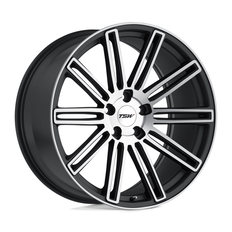 TSW Wheels - CROWTHORNE - Gunmetal - Matte Gunmetal with Matte Machine Face - 18" x 9.5", 35 Offset, 5x120 (Bolt pattern), 76.1mm HUB