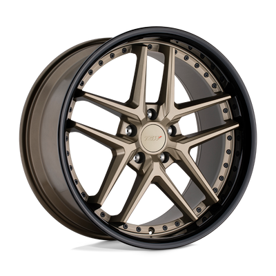 TSW Wheels - PREMIO - Bronze - Matte Bronze with Gloss Black Lip - 19" x 8.5", 42 Offset, 5x112 (Bolt pattern), 66.56mm HUB