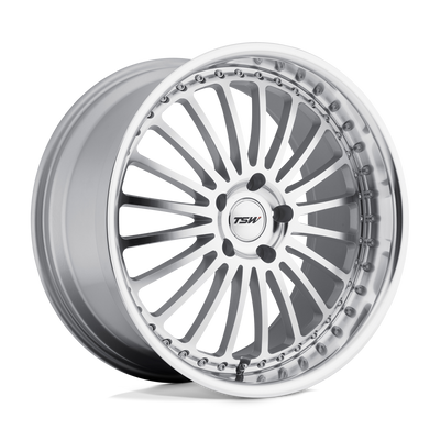 TSW Wheels - SILVERSTONE - Silver - Silver with Mirror Cut Face & Lip - 19" x 8", 35 Offset, 5x100 (Bolt pattern), 72.1mm HUB