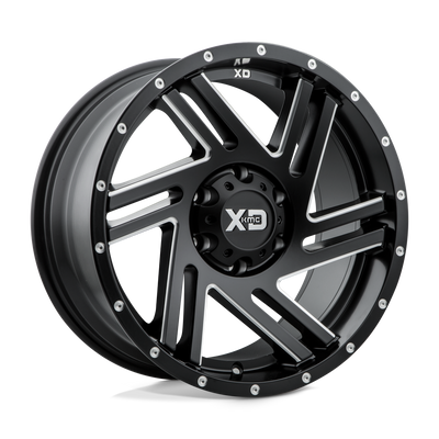 XD Series - XD835 SWIPE - Black - Satin Black Milled - 20" x 10", -18 Offset, 5x127 (Bolt Pattern), 72.6mm HUB