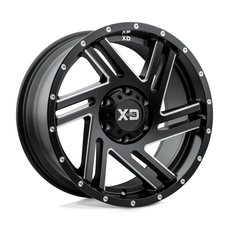 XD Series - XD835 SWIPE - Black - Satin Black Milled - 20" x 10", -18 Offset, 5x127 (Bolt Pattern), 72.6mm HUB