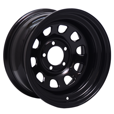 Envy Wheels - 101MB D WINDOW - Black - GLOSS BLACK - 15" x 8", -19 Offset, 5x139.7 (Bolt Pattern), 108mm HUB