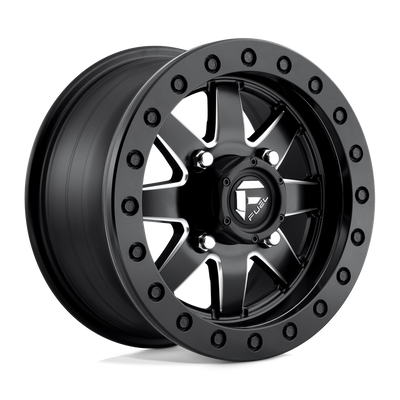 Fuel UTV - D938 MAVERICK BEADLOCK - Black - MATTE BLACK MILLED - 18" x 7", 38 Offset, 4x156 (Bolt Pattern), 132mm HUB